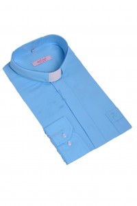 SKLS007 Making Church Long Sleeve Shirt Style Custom-made Solid Color Long Sleeve Shirt Style Custom Long Sleeve Shirt Style Long Sleeve Shirt Factory front view